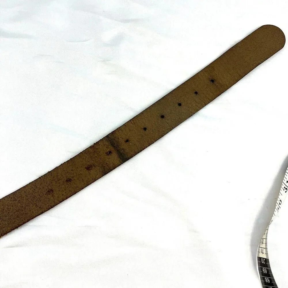 Wrangler Mens Leather Belt 36 Frame Style‎ Buckle Brown Heavy Duty 32-41